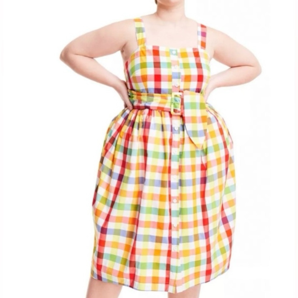 NWT Size 20W/22W Target Christopher John Rogers Rainbow Plaid Dress